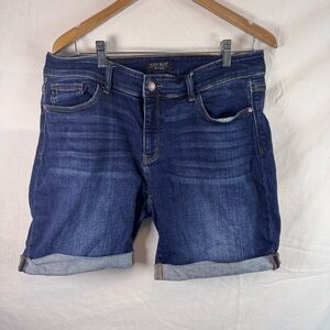 Judy Blue Cuffed Denim Shorts XL Dark Wash Stretch